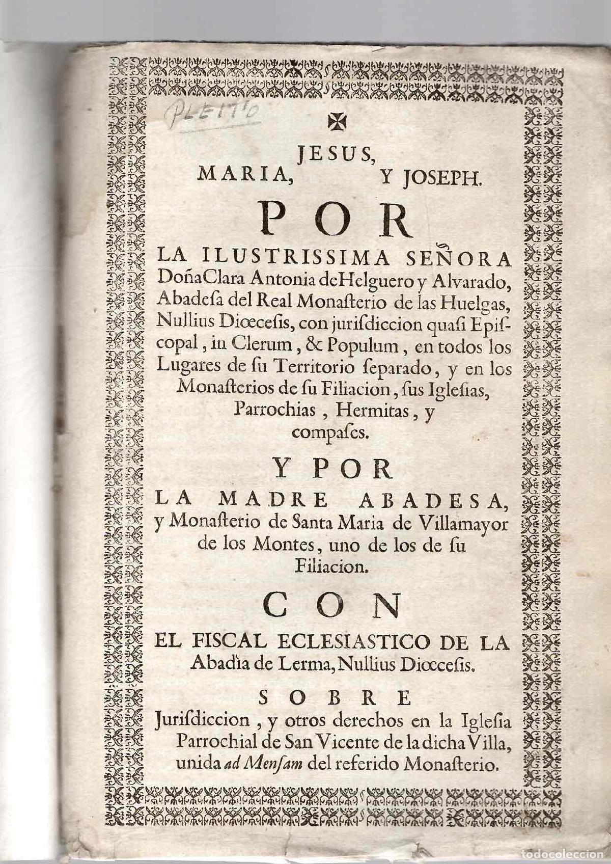 Documentos antiguos: PORCON ABADESA REAL MONASTERIO DE HUELGAS Y ABADESA MONASTERIO STA. MARIA DE VILLAMAYOR