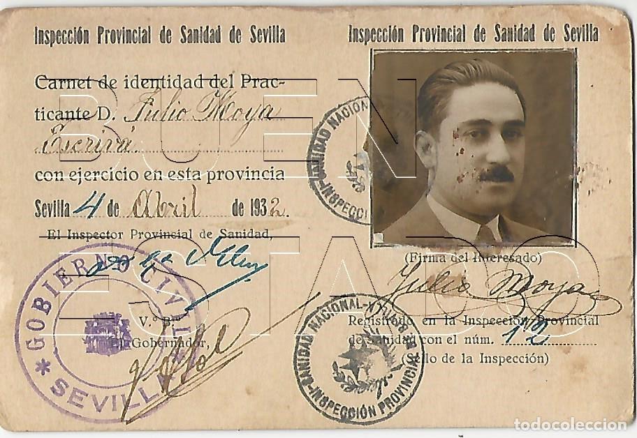 Documentos antiguos: SEVILLA REPUBLICA 1932 CARNET QUE FUE DE UN PRACTICANTE M43