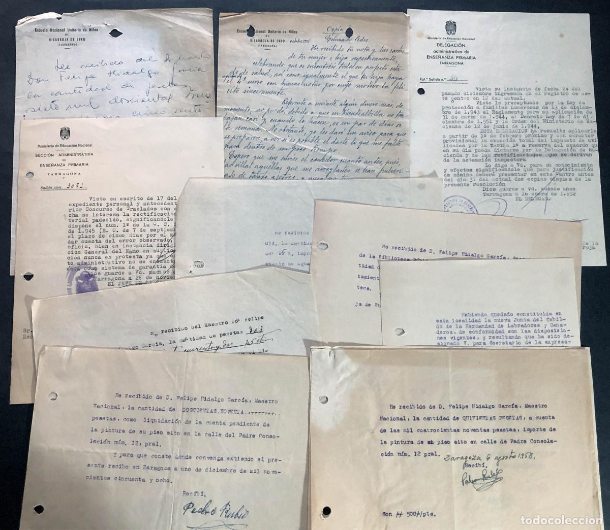 Documentos antiguos: RIBARROJA DE EBRO ( TARRAGONA ) DOCUMENTOS ESCUELA NACIONAL UNITARIA DE NI&Ntilde;OS / A&Ntilde;OS 1948-52