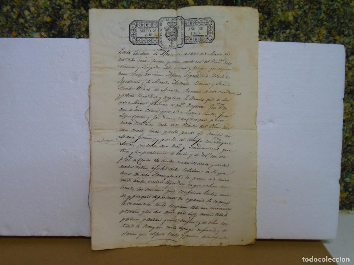 Documentos antiguos: ALMANSA(ALBACETE)ESCRITURA DE VENTA DE UNA CASA POR CINCO MIL REALES DE VELLON.1838.