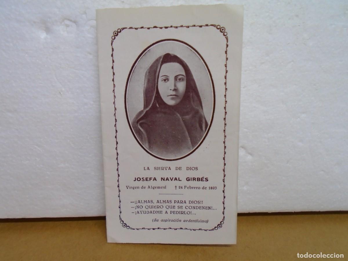 Documentos antiguos: JOSEFA NAVAL GIRBES, VIRGEN DE ALGEMESI(VALENCIA)