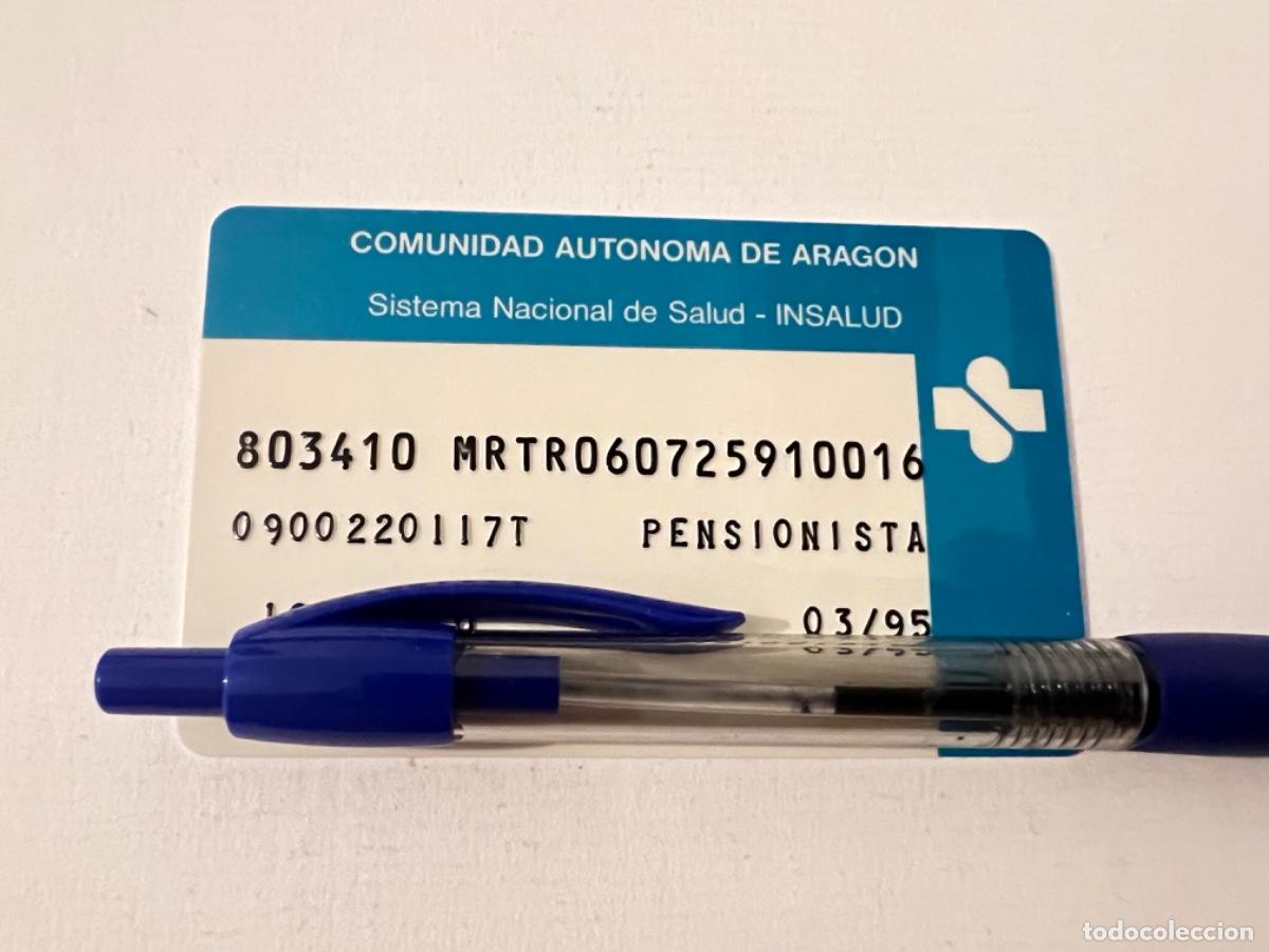 Documentos antiguos: Tarjeta Carnet INSALUD SALUD DE ARAGON