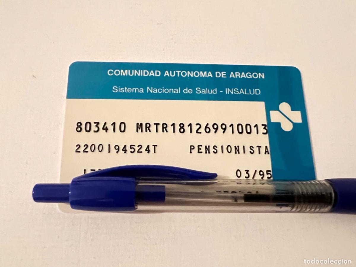Documentos antiguos: Tarjeta Carnet INSALUD SALUD DE ARAGON