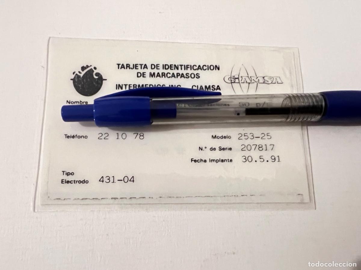 Documentos antiguos: Tarjeta Carnet IDENTIFICACI&Oacute;N DE MARCAPASOS