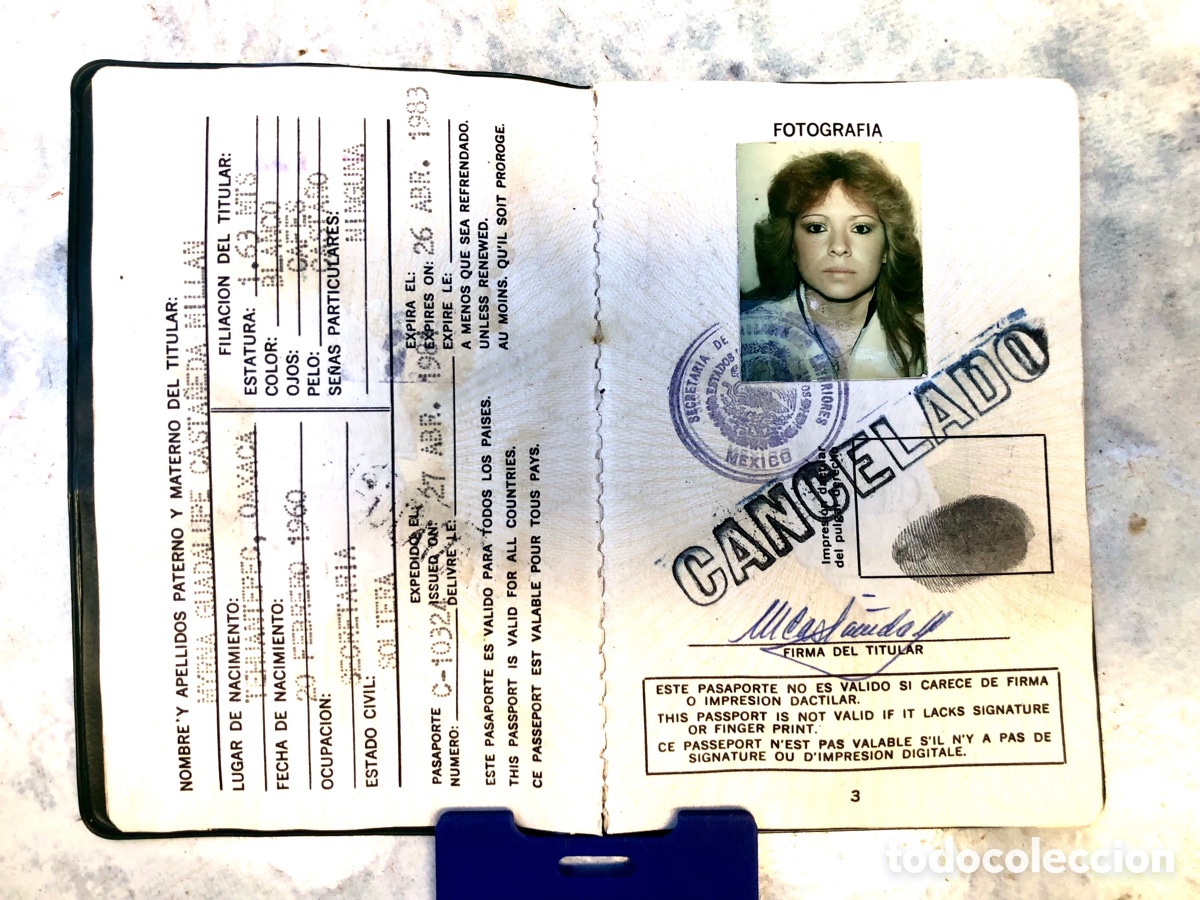 Documentos antiguos: Pasaporte de Mexico/ Mexico&rsquo;s Passport - Foto 3