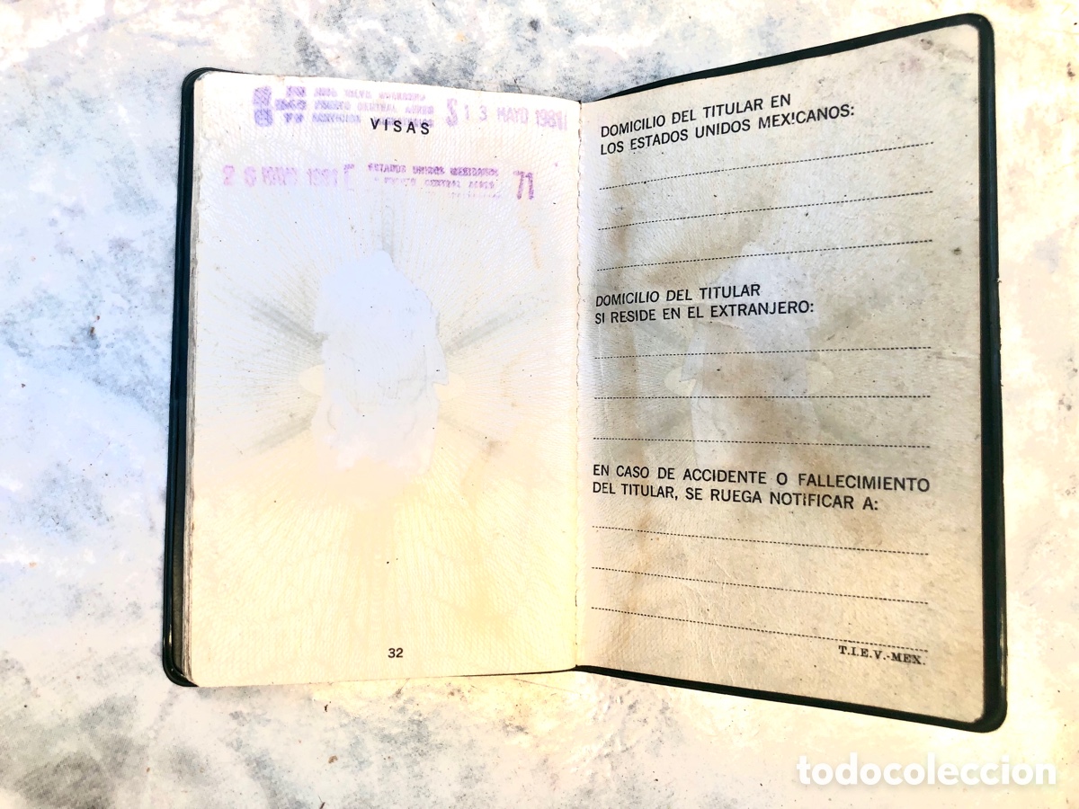 Documentos antiguos: Pasaporte de Mexico/ Mexico&rsquo;s Passport - Foto 6