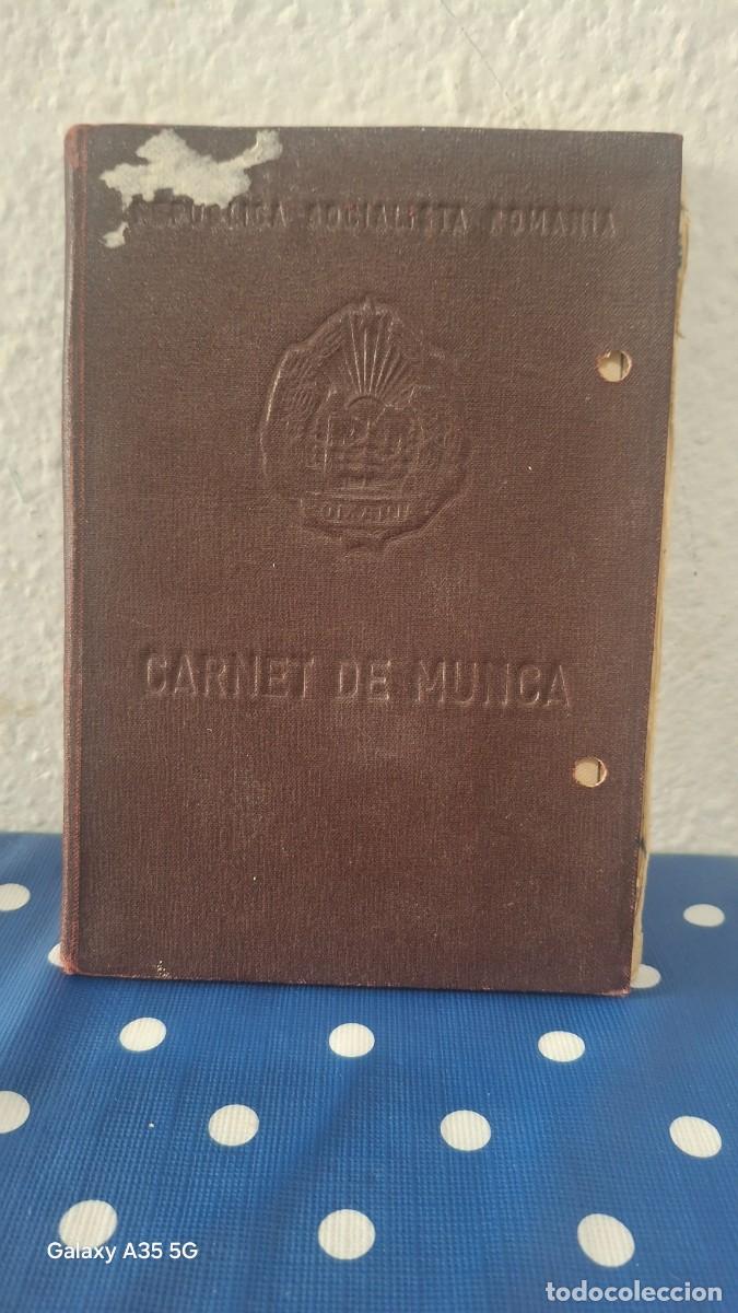 Documentos antiguos: Carnet de trabajador Rep&uacute;blica Socialista de Romania 1971