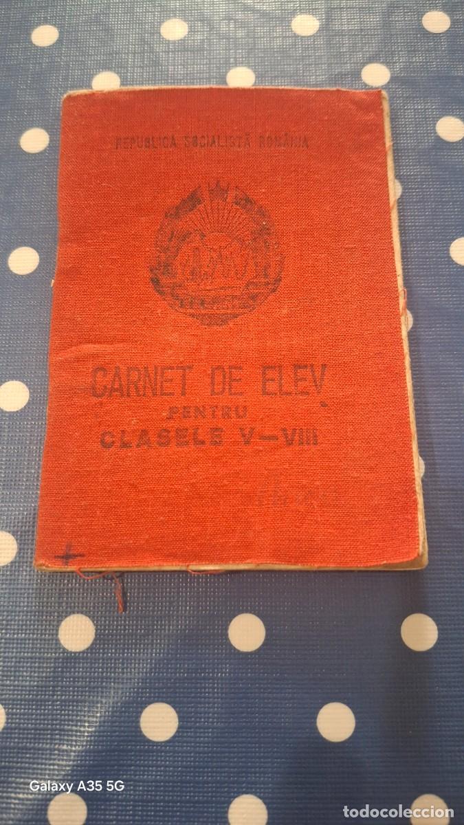 Documentos antiguos: Carnet de estudiante Rep&uacute;blica Socialista de Romania a&ntilde;os 60