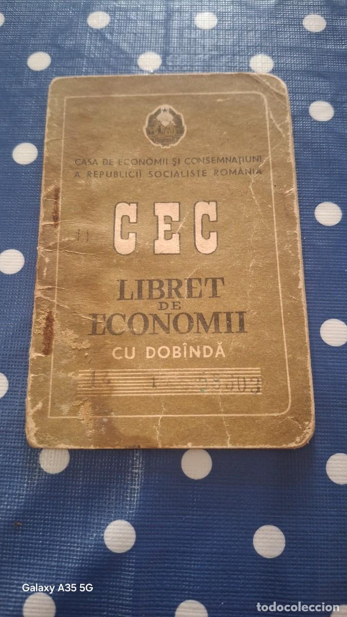 Documentos antiguos: Carnet de econom&iacute;a libreta del banco Rep&uacute;blica Socialista de Romania a&ntilde;os 70