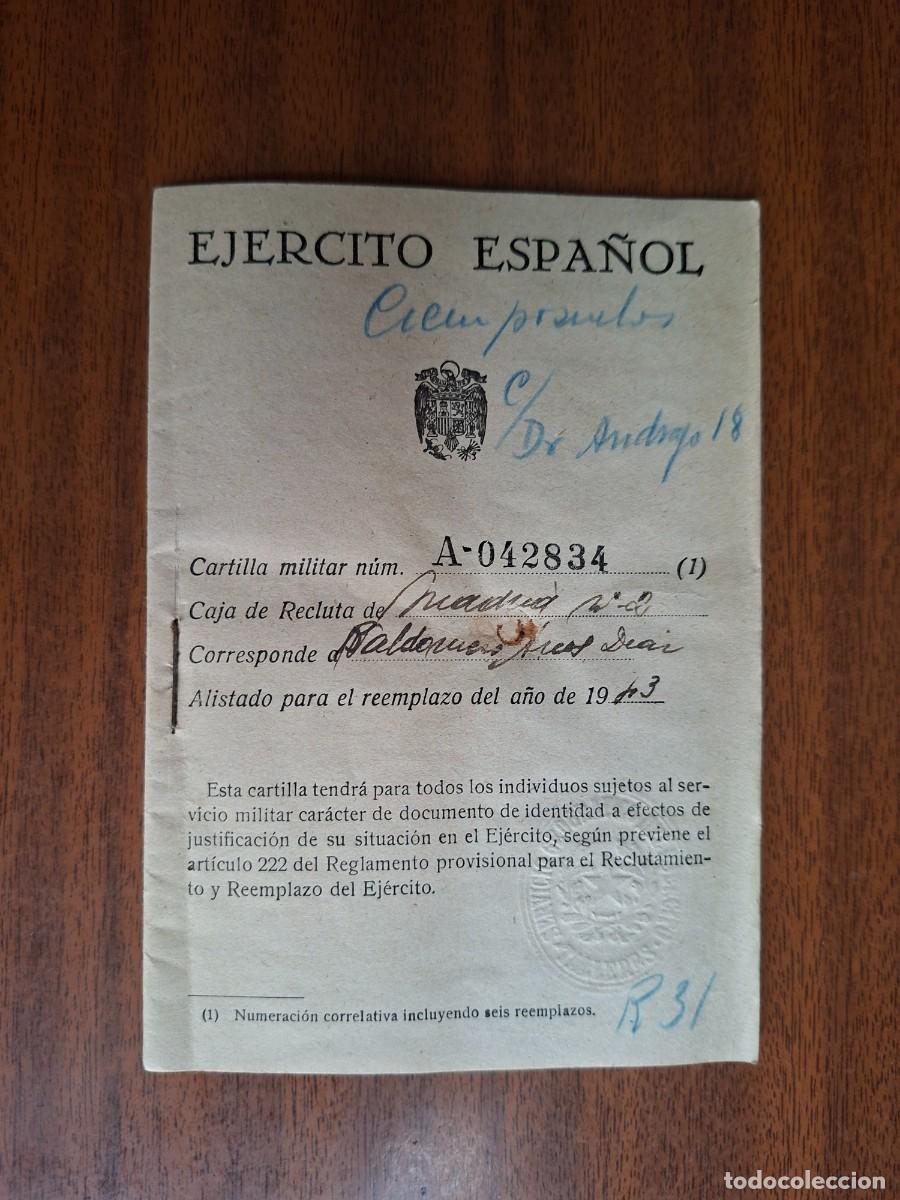 Documentos antiguos: Cartilla militar de tropa ~ Reemplazo 1943 ~ Tercio de la Legi&oacute;n