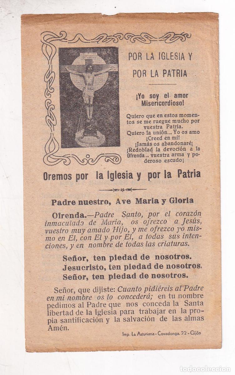 Documentos antiguos: ORACI&Oacute;N POR LA IGLESIA Y POR LA PATRIA. GIJ&Oacute;N, IMPRENTA LA ASTURIANA