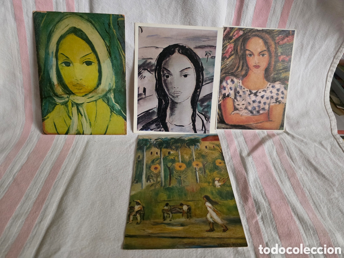 Documentos antiguos: V&Iacute;CTOR MANUEL 4 DE SUS GRANDES OBRAS MUSE&Iacute;STICAS EN POSTAL