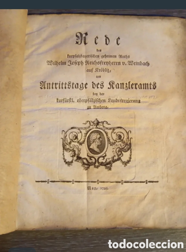 Documentos antiguos: 1795 documento hist&oacute;rico alem&aacute;n