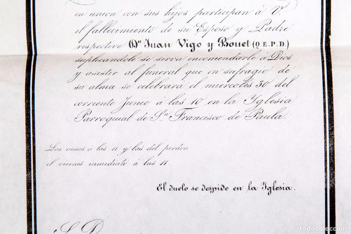Documentos antiguos: ESQUELA DE 1841 - RARA - Foto 3