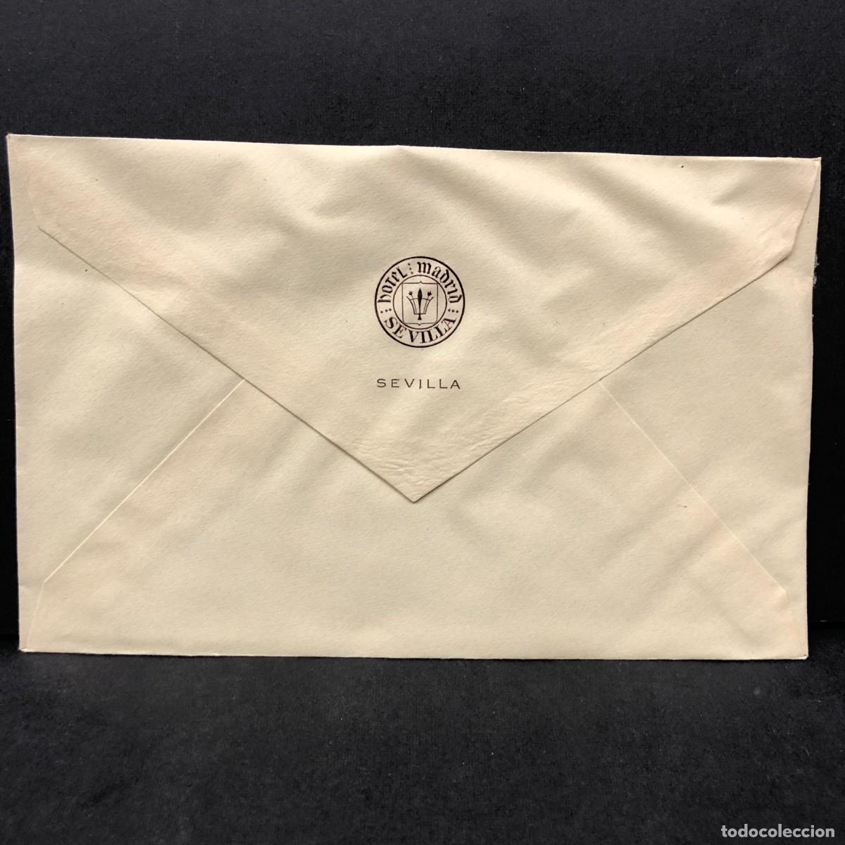 Documentos antiguos: SOBRE DEL HOTEL MADRID EN SEVILLA - RAR&Iacute;SIMO - MODERNISTA - C. 1900 / 5289