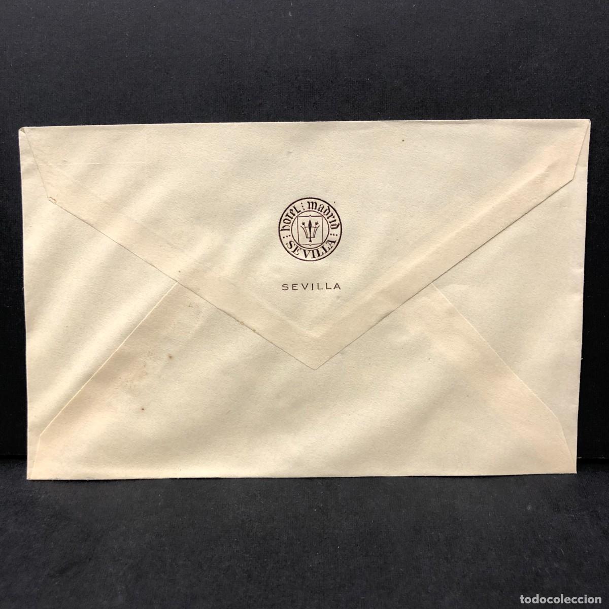 Documentos antiguos: SOBRE DEL HOTEL MADRID EN SEVILLA - RAR&Iacute;SIMO - MODERNISTA - C. 1900 / 5291
