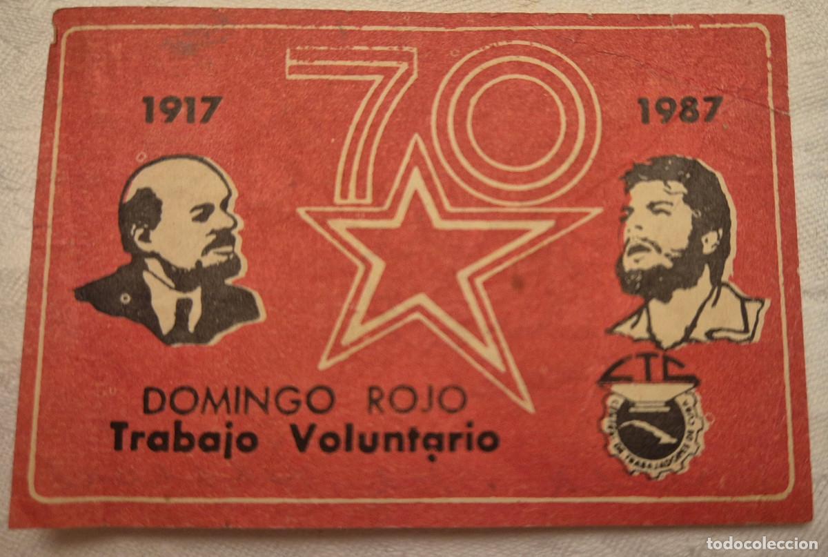 Documentos antiguos: CUBA bono domingo rojo 1987