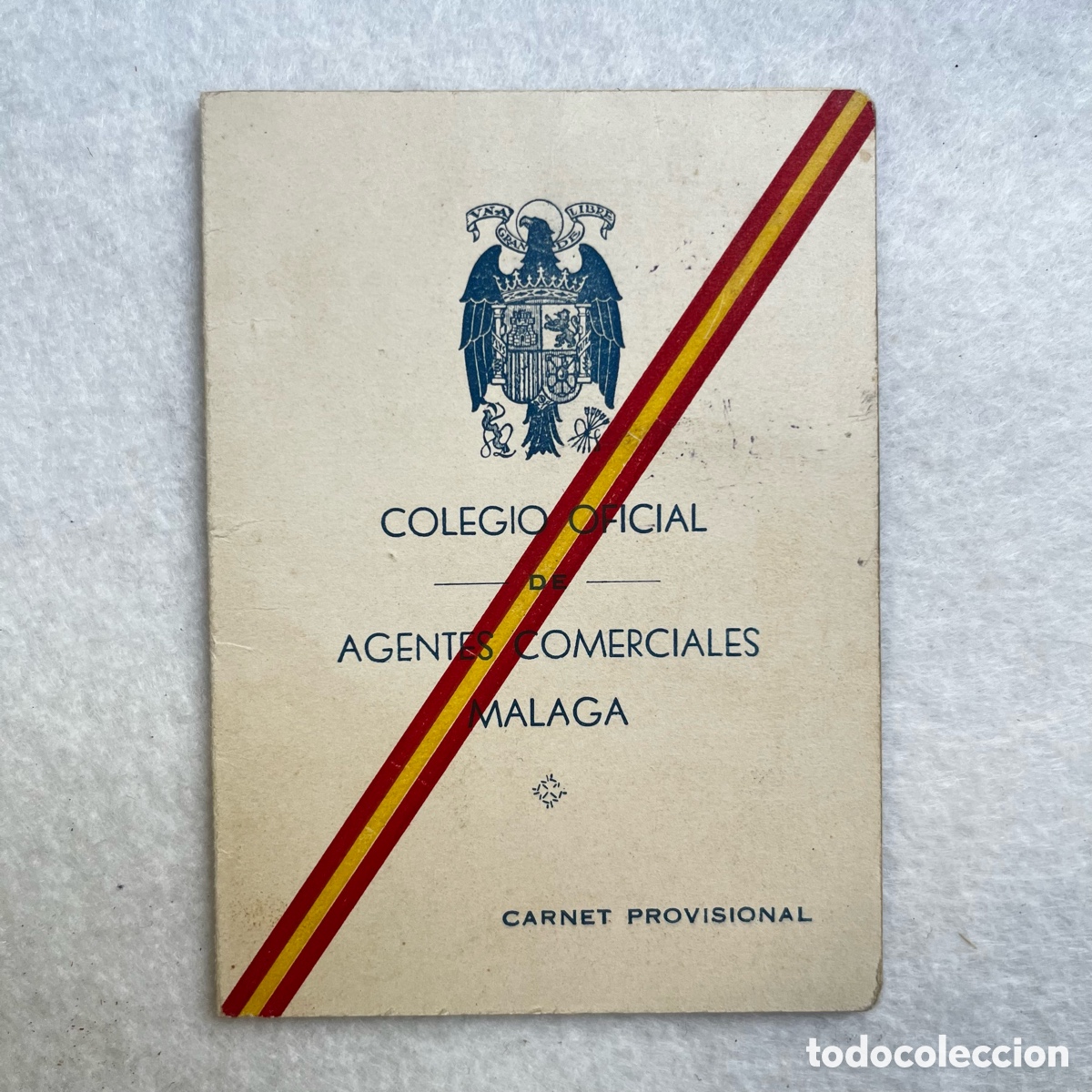 Documentos antiguos: CARNET COLEGIO OFICIAL DE AGENTES COMERCIALES / M&Aacute;LAGA - VILCHES / JA&Eacute;N