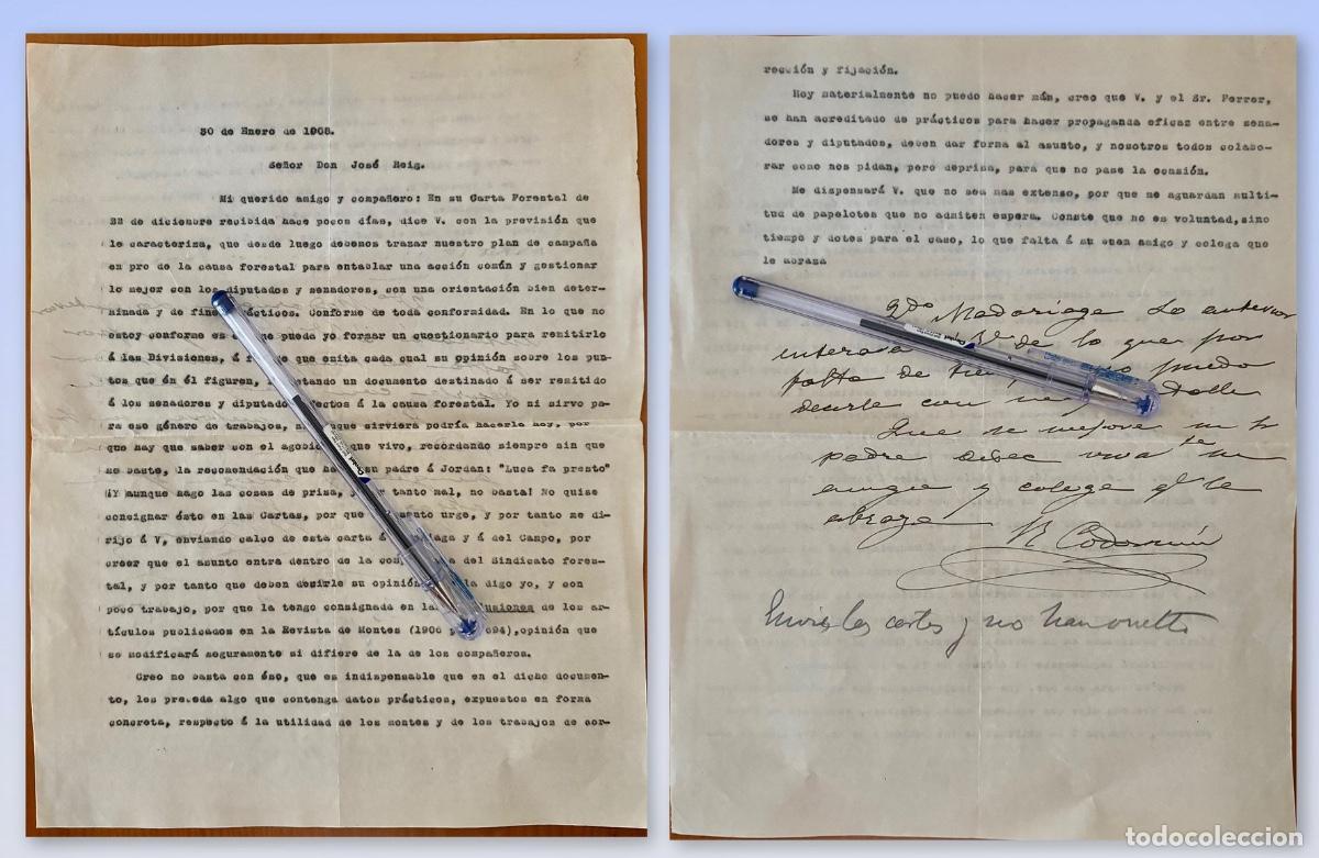 RICARDO CODORNIU- MONTES- FORESTALES- CARTA 1908