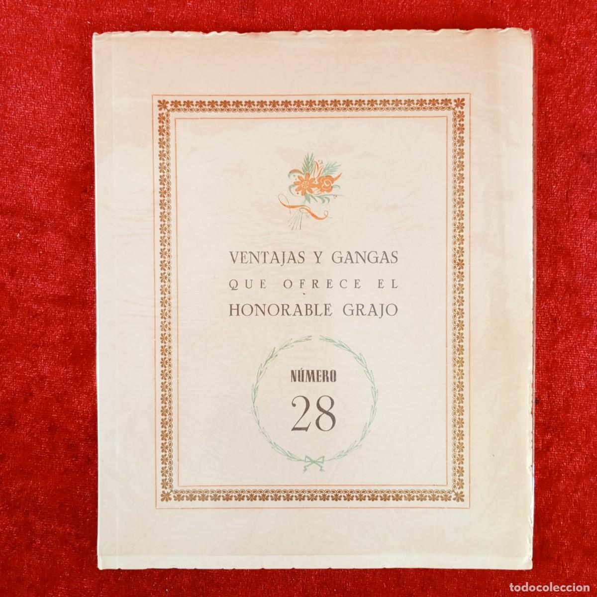 Documentos antiguos: GRAJOS L&Eacute;RIDA SECTA - VENTAJAS Y GANGAS QUE OFRECE EL HONORABLE GRAJO N&Uacute;MERO 28 - 1949 / 6358