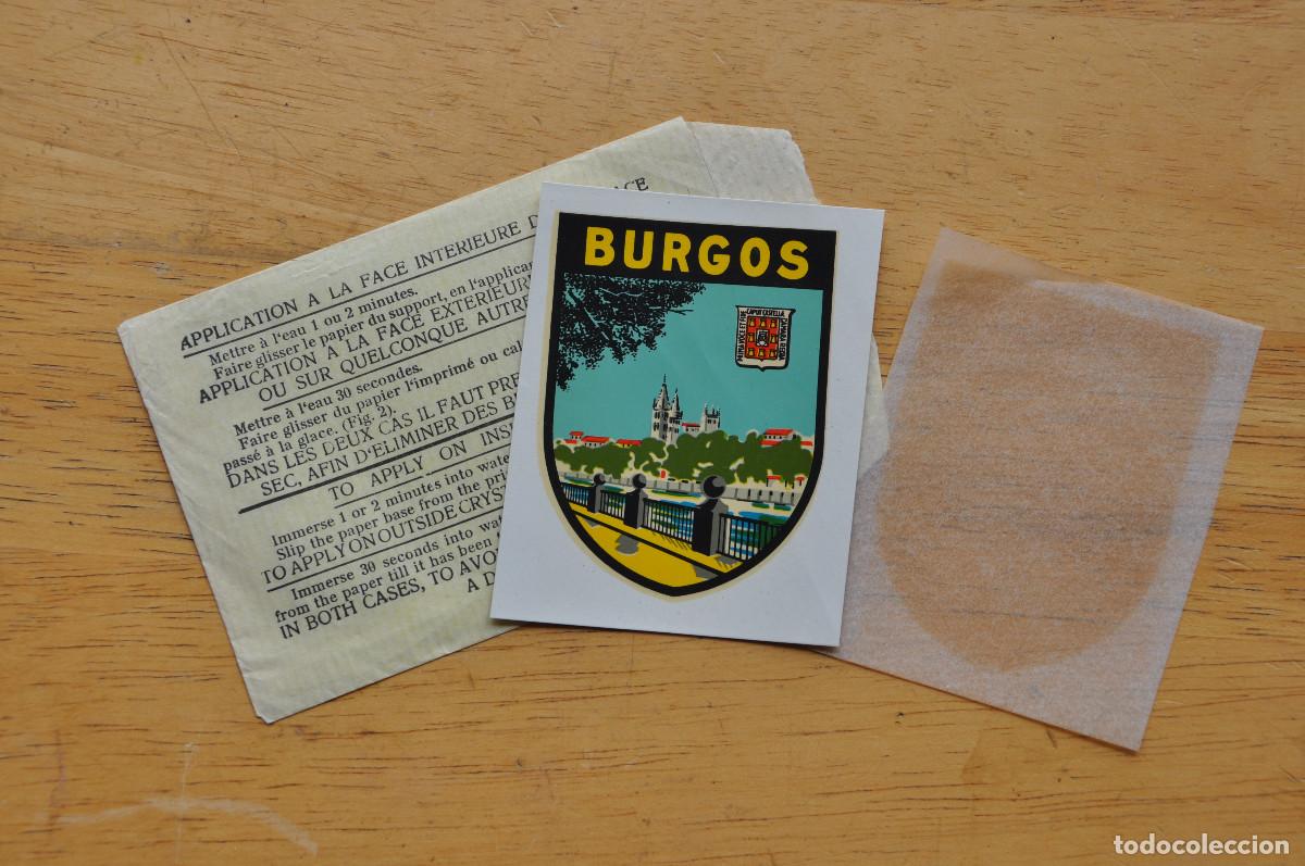Documentos antiguos: PEGATINA TUR&Iacute;STICA DE BURGOS