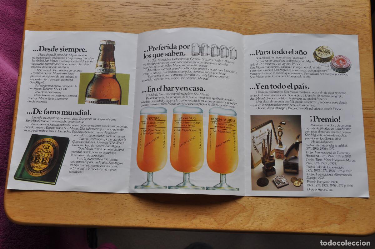Documentos antiguos: TR&Iacute;PTICO CERVEZA SAN MIGUEL