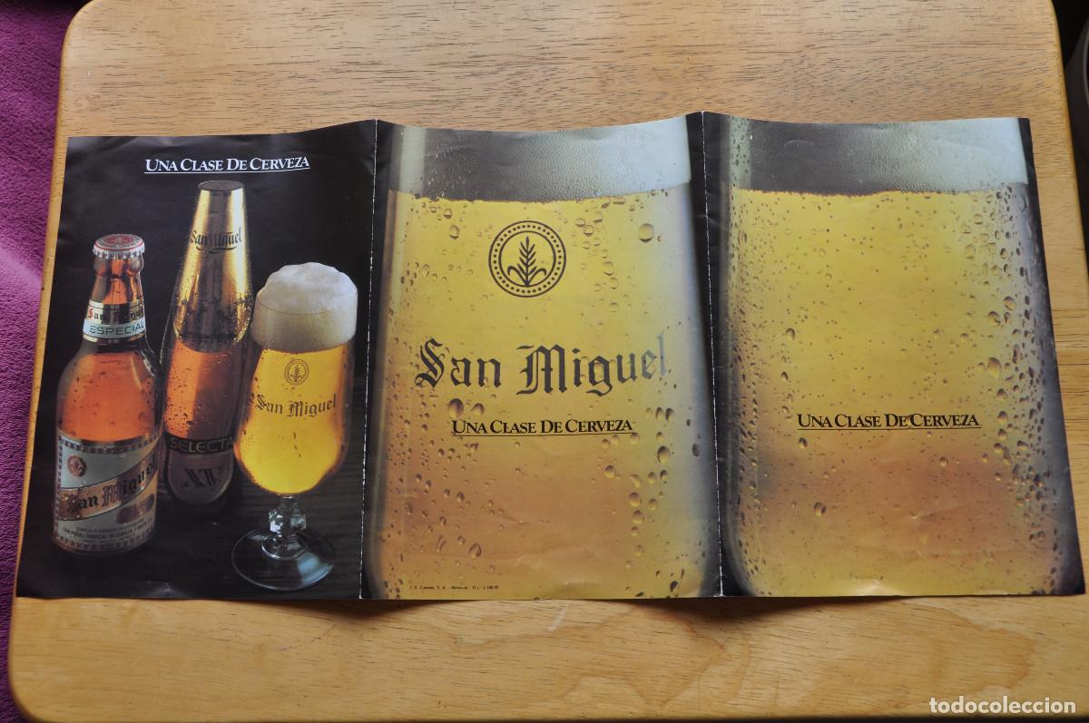 Documentos antiguos: TR&Iacute;PTICO CERVEZA SAN MIGUEL - Foto 2