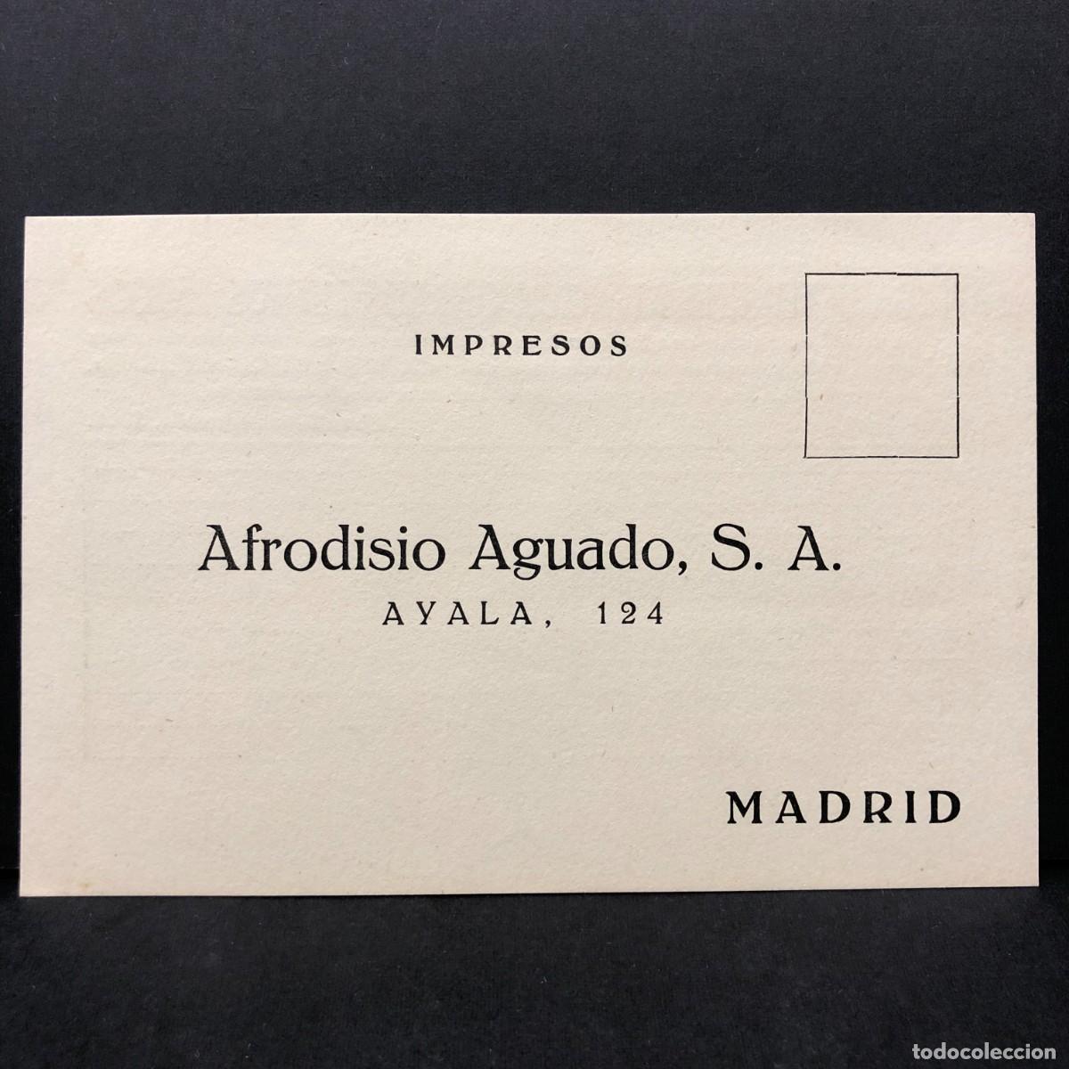 Documentos antiguos: TARJETA - AFRODISIO AGUADO, S.A. - MADRID - TENGA USTED UNA ATENCION CON SUS BUENOS AMIGOS / 5342