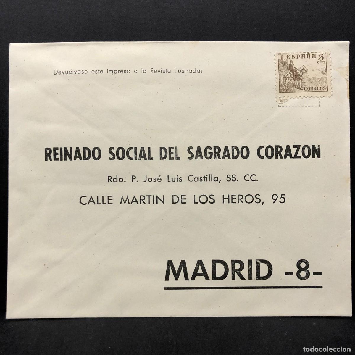 Documentos antiguos: SOBRE - REINADO SOCIAL DEL SAGRADO CORAZON - MADRID - SOBRE COMERCIAL / 5368