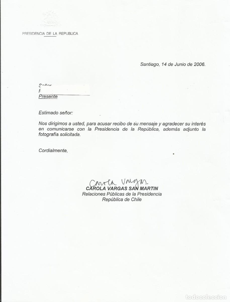 Documentos antiguos: Santiago de Chile. Presidencia de la Rep&uacute;blica. Carola Vargas San Mart&iacute;n. Documento firmado. 2006.