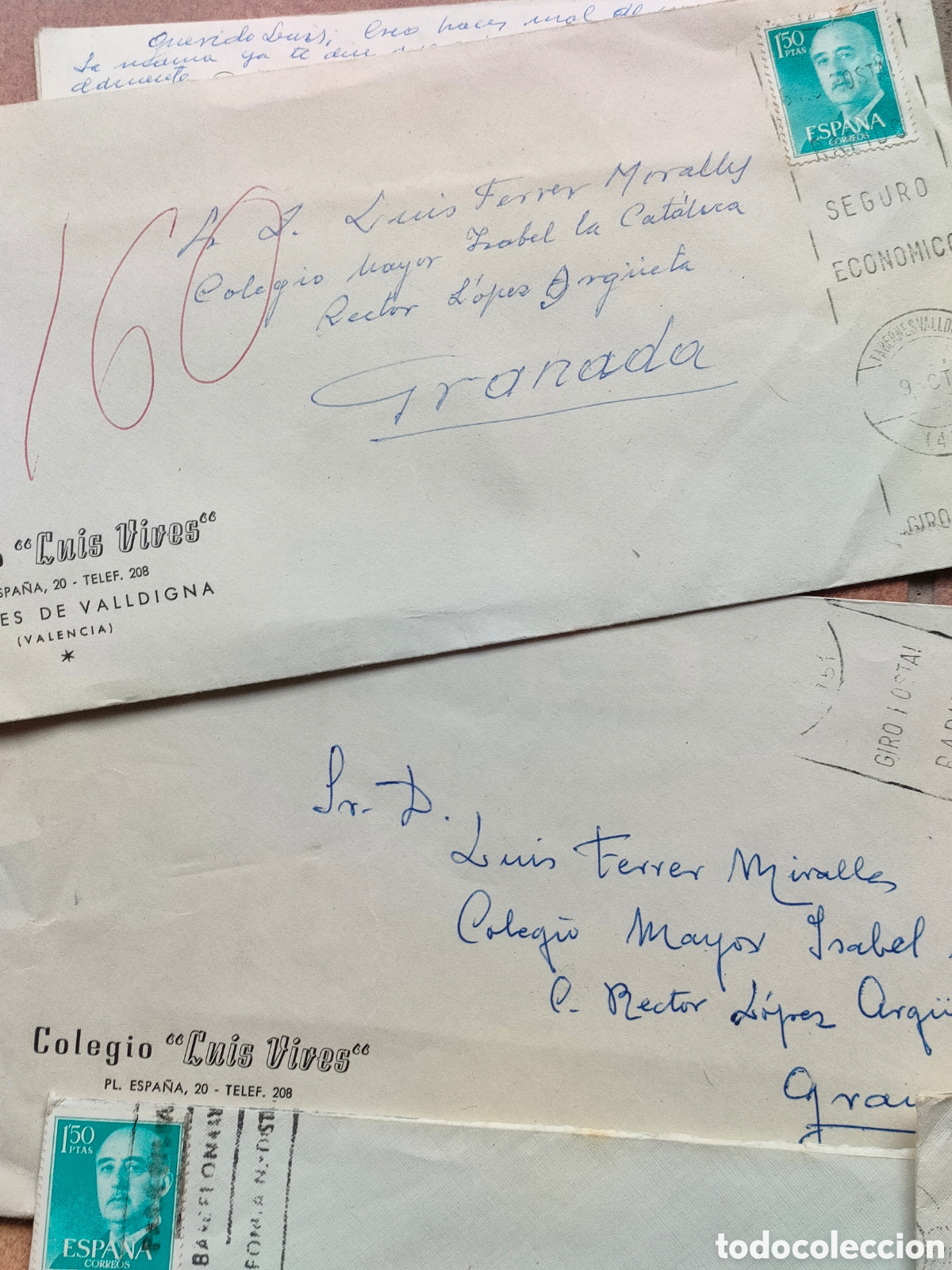 Documentos antiguos: Lote de correspondencia a&ntilde;os 60 - Foto 2