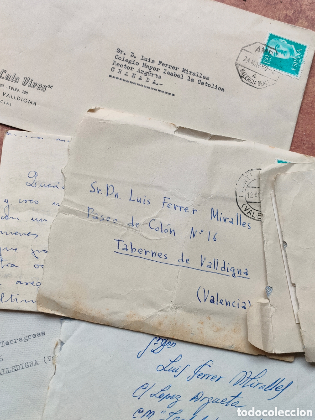 Documentos antiguos: Lote de correspondencia a&ntilde;os 60 - Foto 7