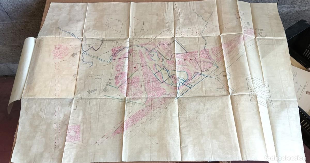 Documentos antiguos: Plano del jard&iacute;n p&uacute;blico del ensanche de Bilbao Hay una carta del alcalde de la villa d Bilbao 1905