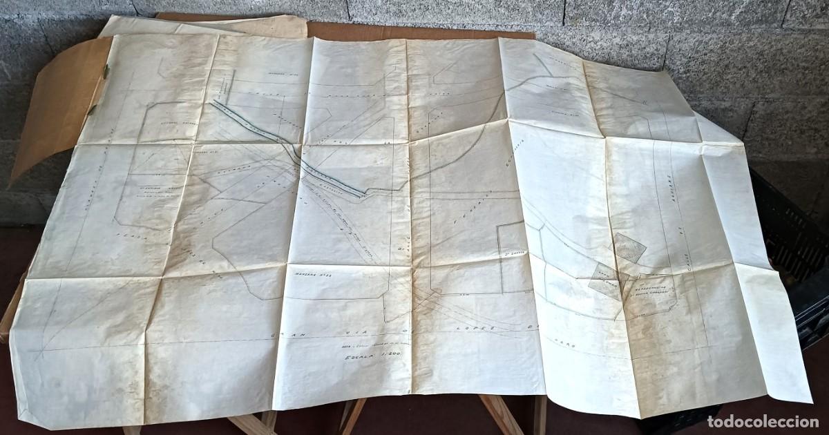 Documentos antiguos: Plano de Bilbao +/- 1890 Plano de los terrenos de los se&ntilde;ores Aresti Echevarr&iacute;a, Rub&iacute;n y Allende (po