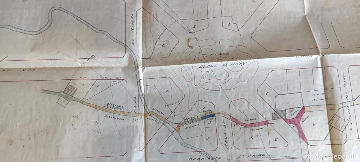 Documentos antiguos: Plano plaza el&iacute;ptica Bilbao 189? - Foto 2