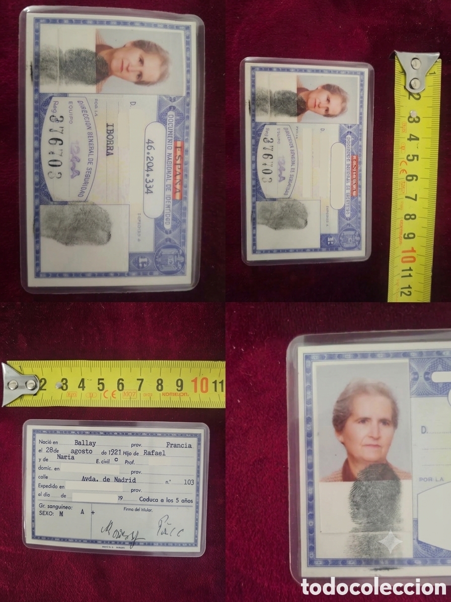 Documentos antiguos: DNI Antiguo Colecci&oacute;n Espa&ntilde;a (A&ntilde;o 1984) - Tipo Libro / Azul