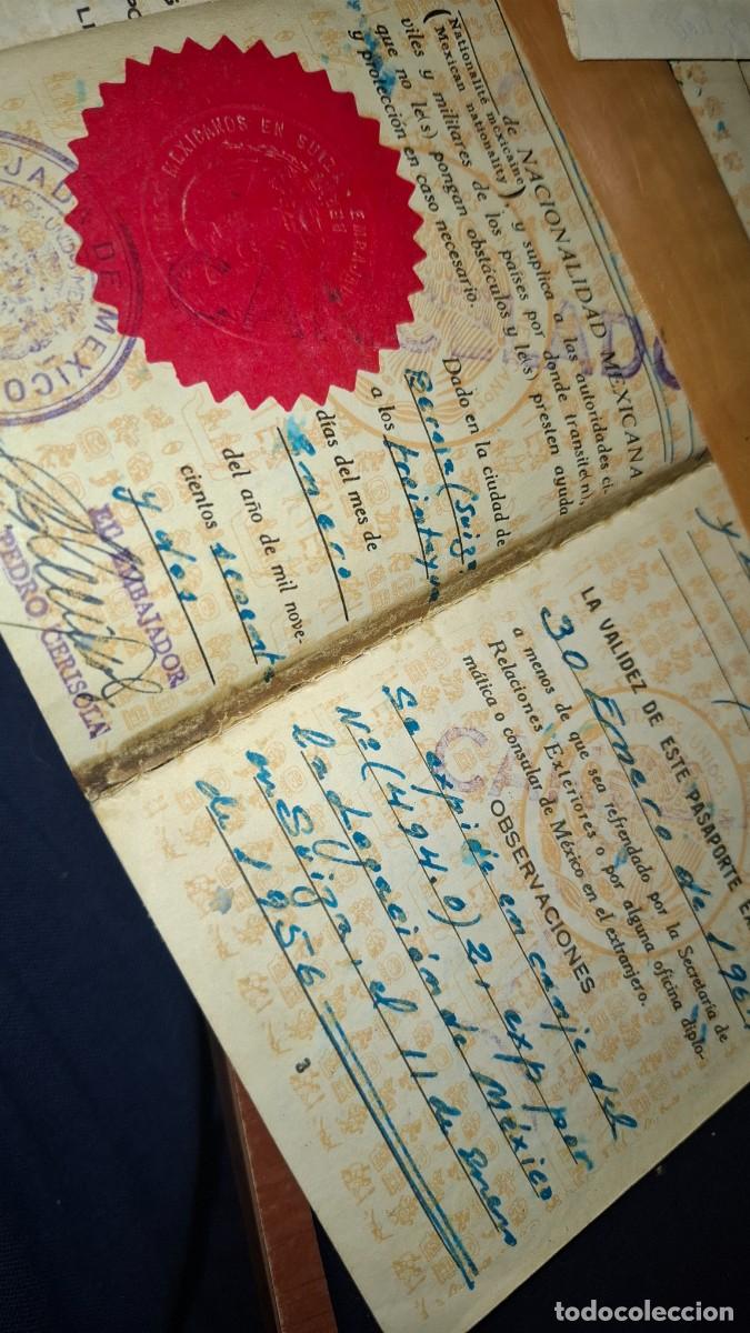 Documentos antiguos: Pasaporte de Mexico. 1962. Foto - Foto 3