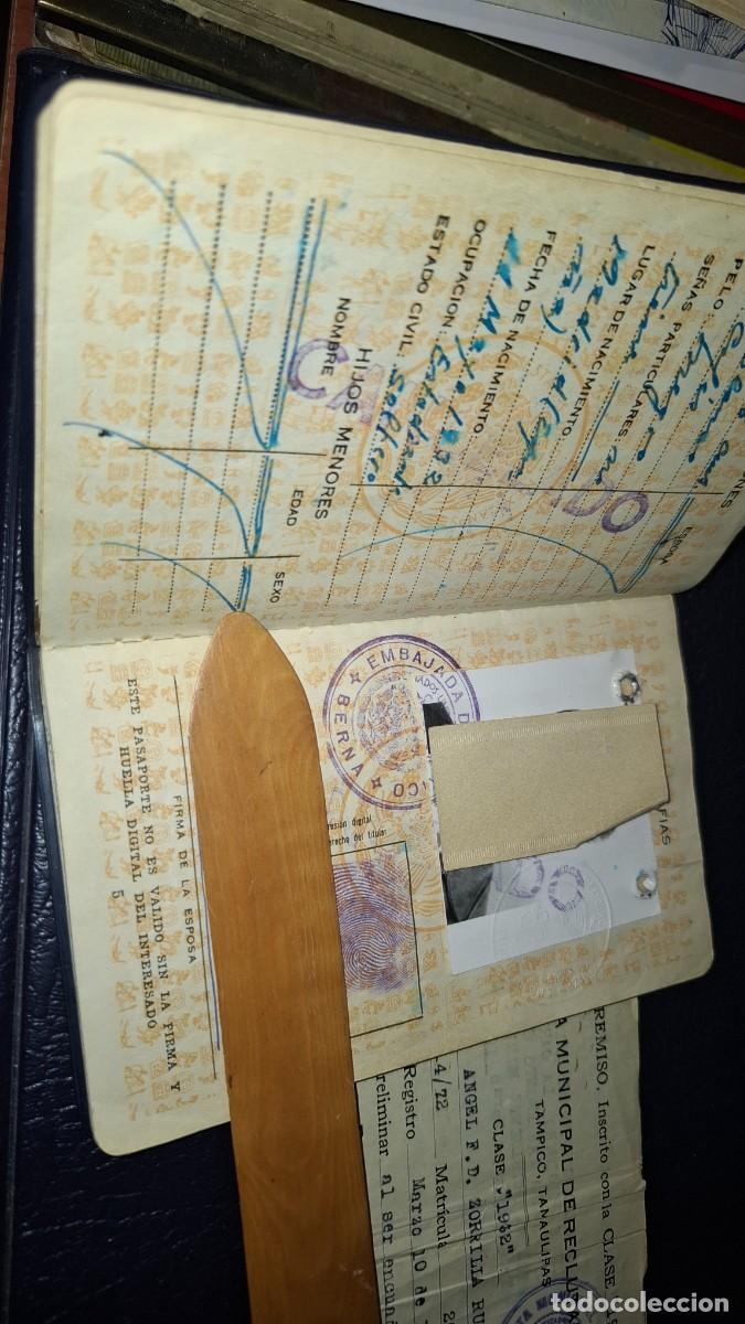 Documentos antiguos: Pasaporte de Mexico. 1962. Foto - Foto 4