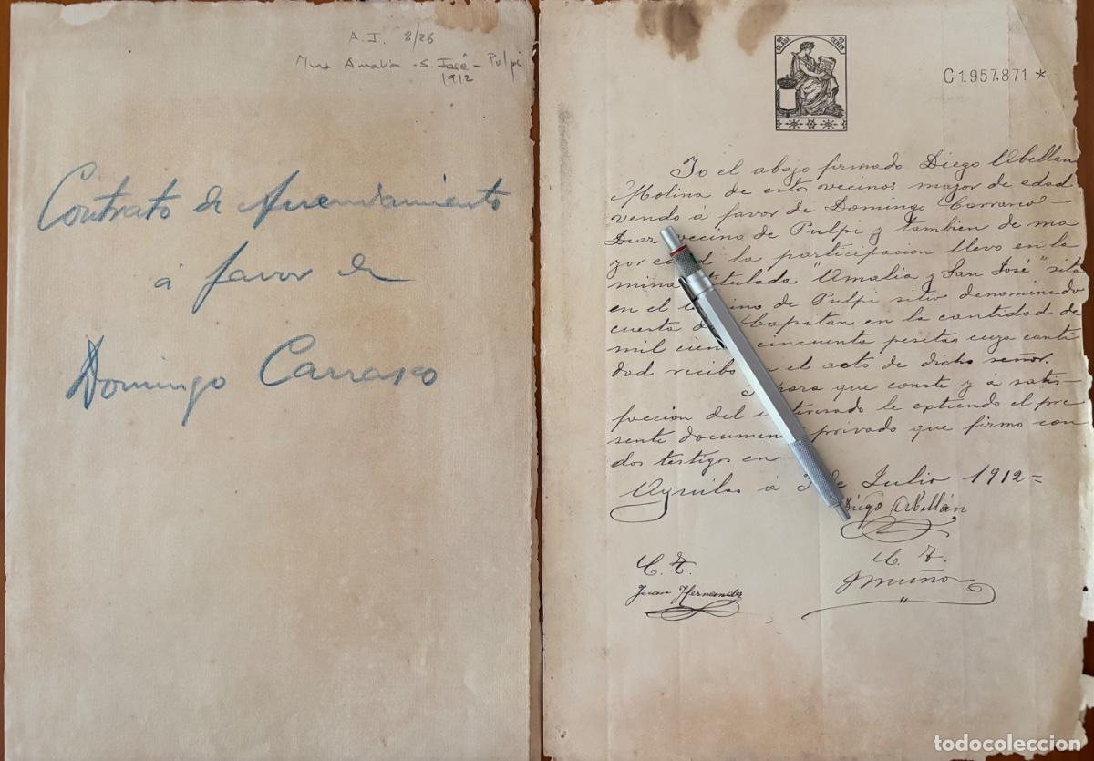 Documentos antiguos: PULPI - ALMERIA-MINERIA- MINA AMALIA Y SAN JOSE - 1913