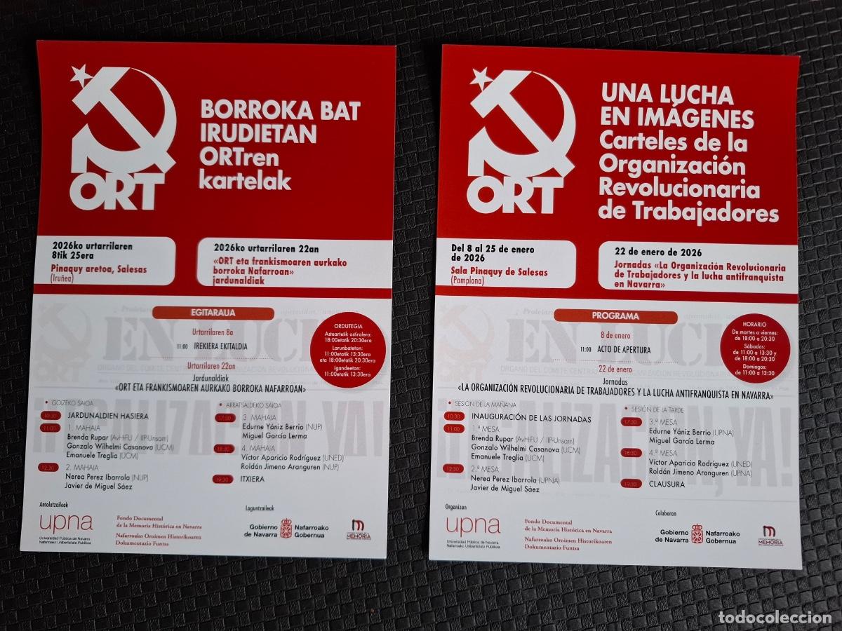Documentos antiguos: Folleto comunista mao&iacute;sta jornadas Organizaci&oacute;n Revolucionaria de Trabajadores ORT