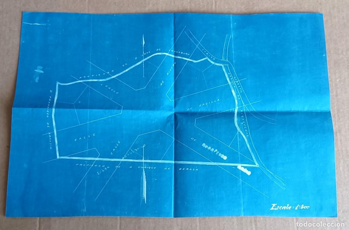 Documentos antiguos: Plano de Bilbao calle ercilla y alrededores +/- 1917