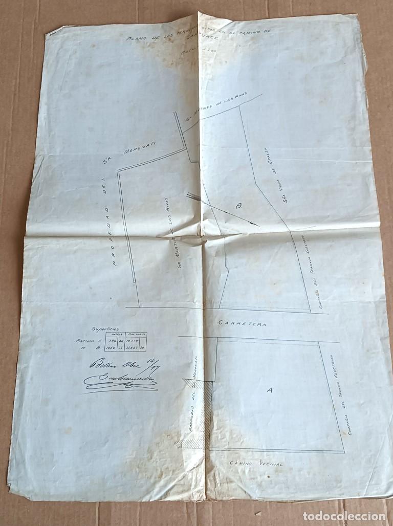 Documentos antiguos: Plano de los terrenos sitos en el camino de Santurce Bilbao 1897