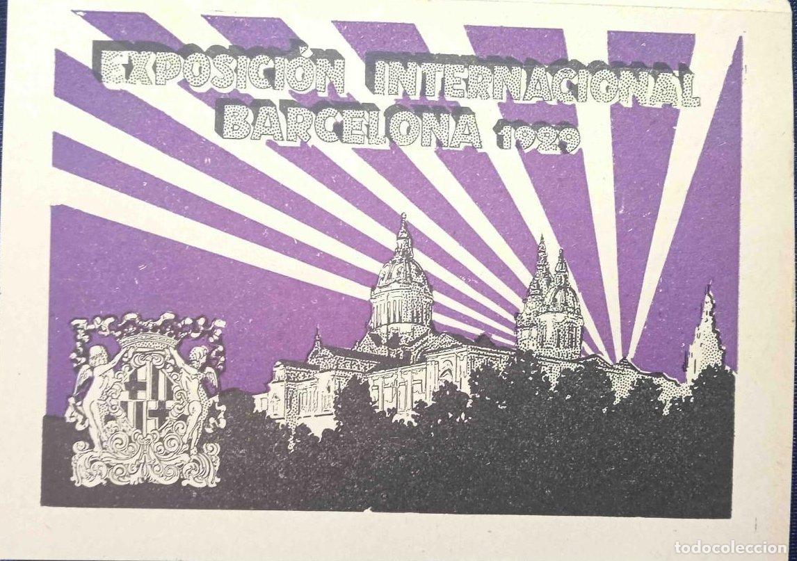 Documentos antiguos: EXPOSICI&Oacute;N INTERNACIONAL DE BARCELONA, 1929. D&Iacute;PTICO PUBLICITARIO SOBRE LOS &Aacute;LBUMES DE LA EXPOSICI&Oacute;N