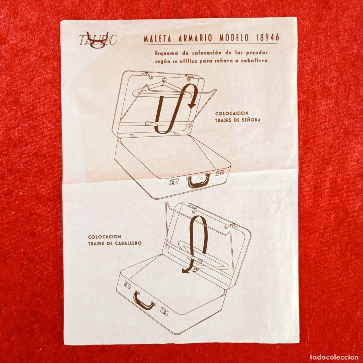 Documentos antiguos: TAURO - MALETA ARMARIO MODELO 18946 - TRAJES DE CABALLERO - FOLLETO PUBLICITARIO / 752