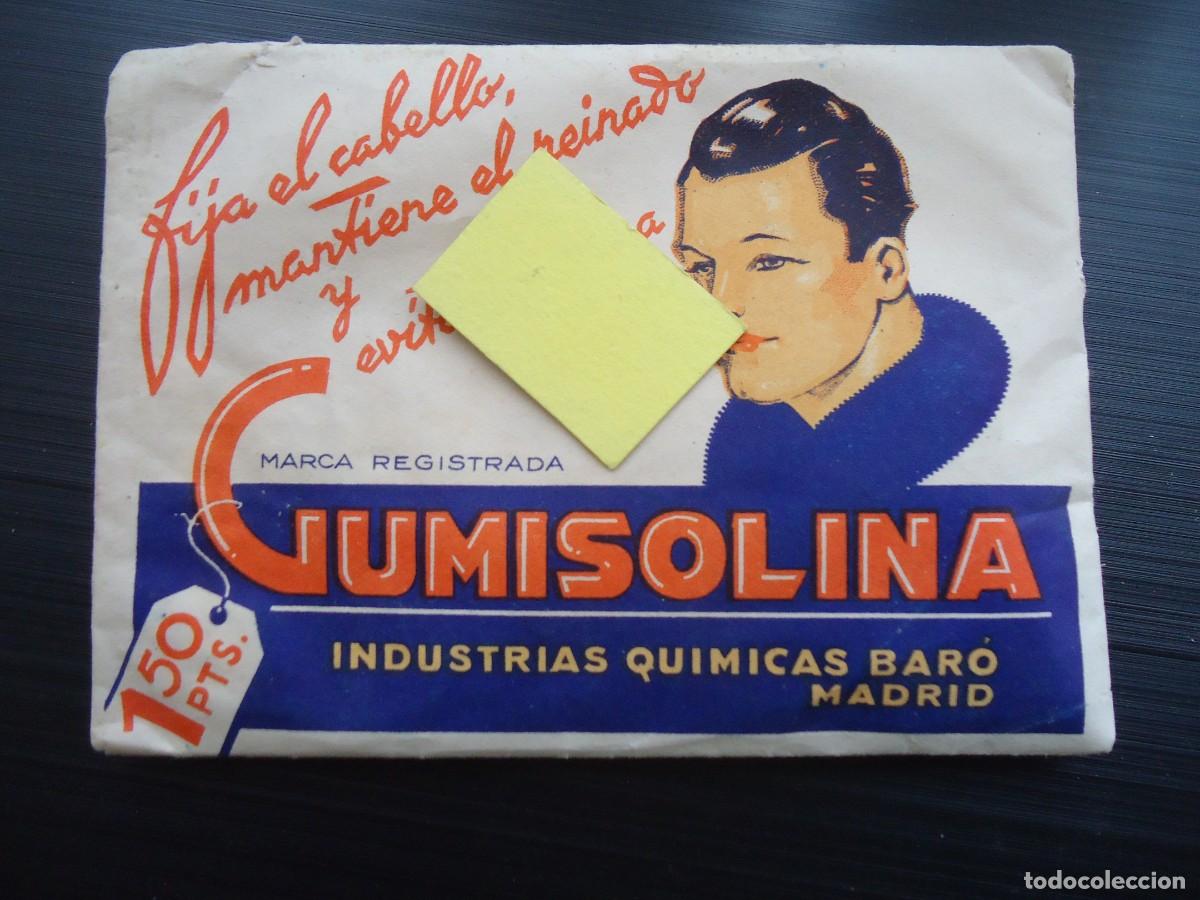 Documentos antiguos: publicidad vintage art deco gumisolina baro madrid fijador cabello pelo caspa peluqueria madrile&ntilde;o