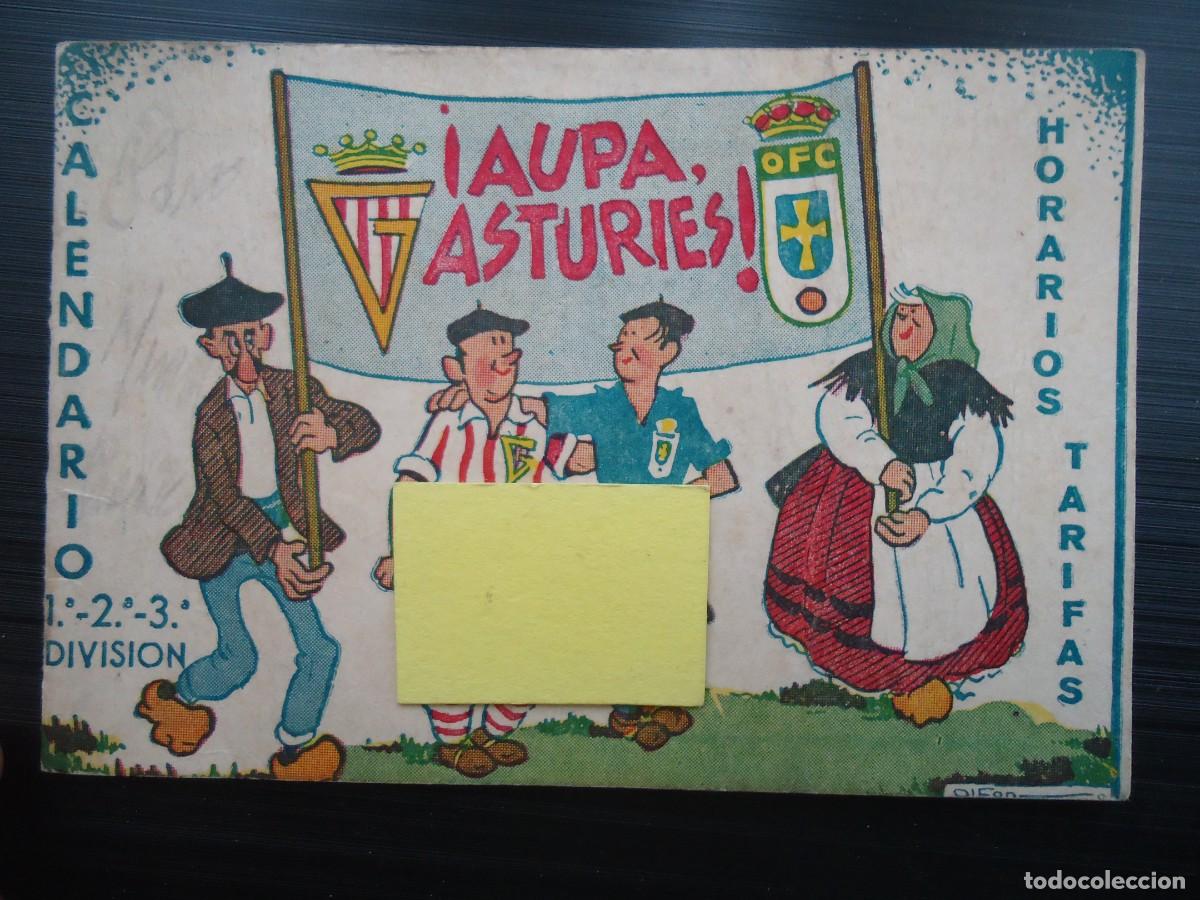 Documentos antiguos: calendario futbol gijon oviedo asturias primera division espa&ntilde;a balompie espa&ntilde;ol asturiano balon
