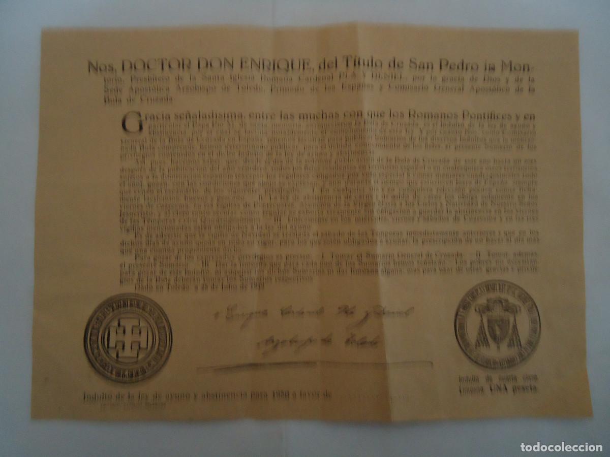 Documentos antiguos: BULA DE CRUZADA DEL DOCTOR DON ENRIQUE . TAMA&Ntilde;O PEQUE&Ntilde;O. A&Ntilde;O 1950. PP -12