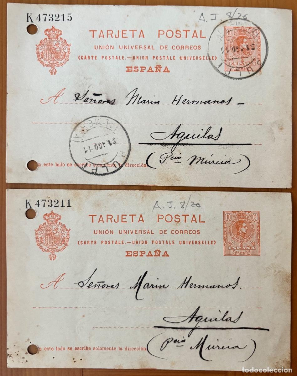 Documentos antiguos: PULPI- ALMERIA- MINERIA- ANTONIO FALCES- INGENIERO - DOS TARJETAS POSTALES- AGUILAS 1911