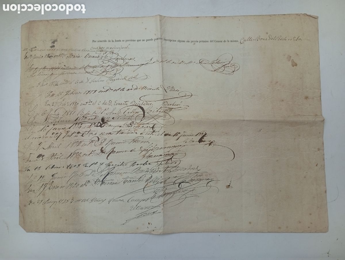 Documentos antiguos: Cementerio general de Barcelona 1851 - Foto 4