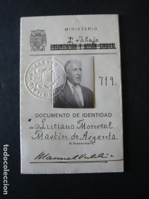 Alte Dokumente: CARNET 1939 ESTADO ESPA&Ntilde;OL MINISTERIO DE TRABAJO JEFE NEGOCIADO CUERPO ADMINISTRATIVOS ESTADISTICA
